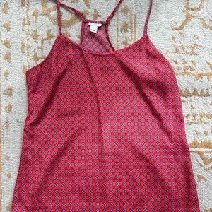 J. Crew Red Patterned Women’s Silky Cami